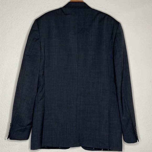 Macys Men’s Slim Fit Wool Suit Jacket Two Button Sportcoat Blazer Gray 42R - Picture 4 of 16